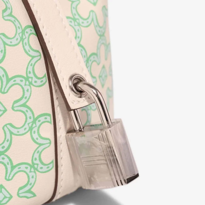 Mirror Quality Hermès Replicas Picotin Micro Lucky Daisy Swift Nata/Vert/White PHW - DLF - Image 6