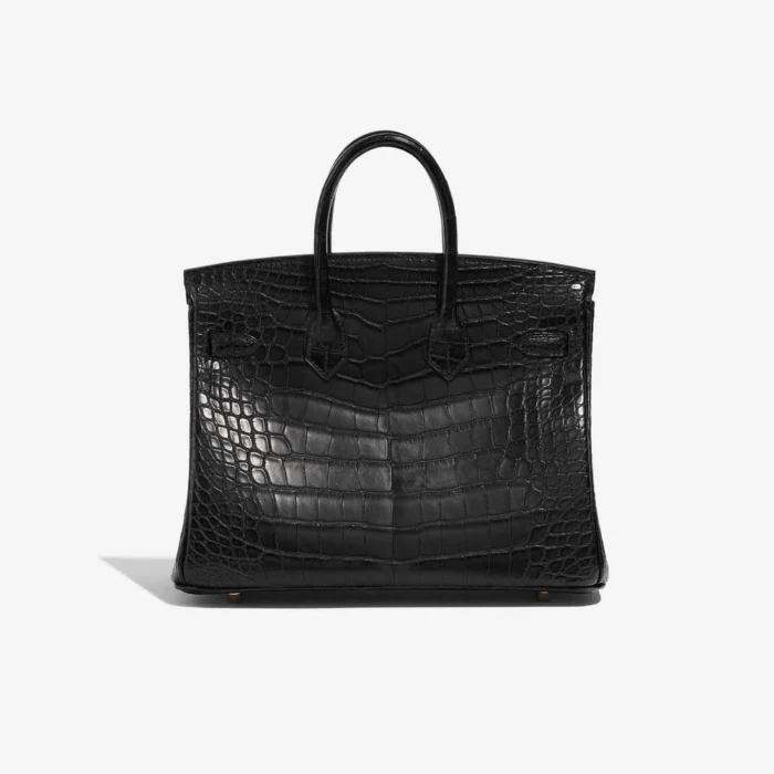 Premium Hermès Replica Birkin 25 Matte Alligator Black GHW - Direct Luxury Fashion - Image 2