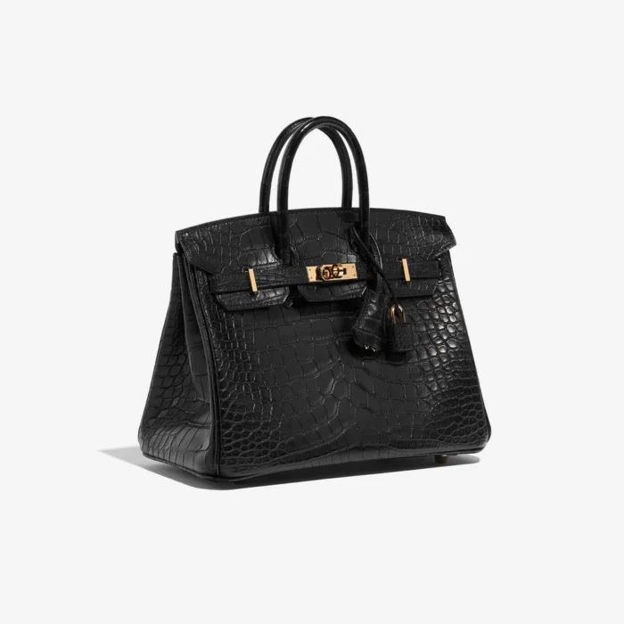 Premium Hermès Replica Birkin 25 Matte Alligator Black GHW - Direct Luxury Fashion - Image 4