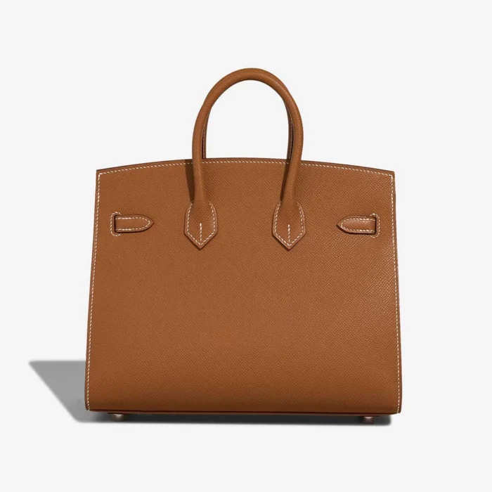 Premium Hermès Replica Birkin 25 Sellier Epsom Gold PHW - Direct Luxury Fashion - Image 2