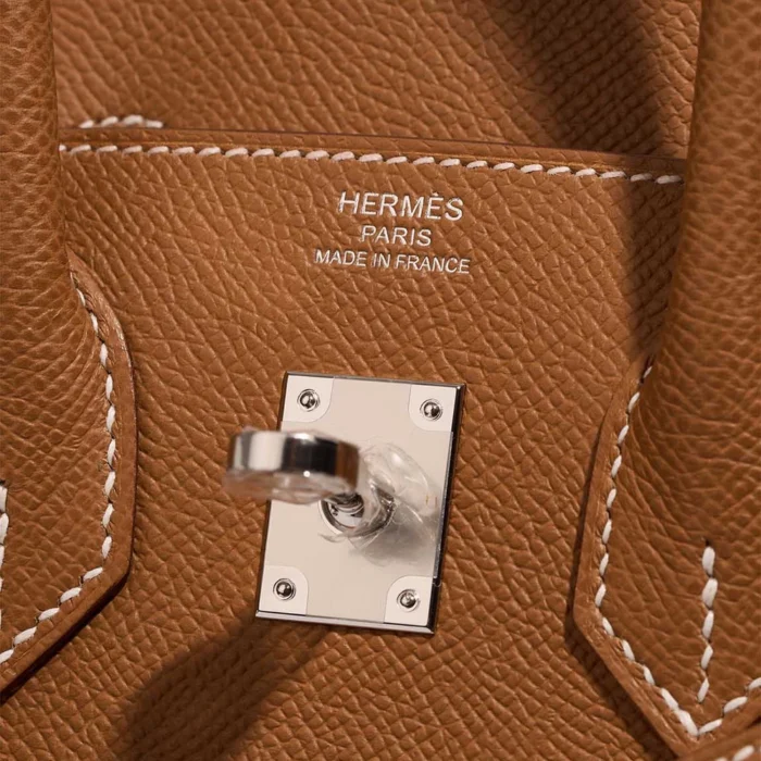 Premium Hermès Replica Birkin 25 Sellier Epsom Gold PHW - Direct Luxury Fashion - Image 6