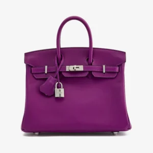 Premium Hermès Replica Birkin 25 Swift Anemone PHW - Direct Luxury Fashion