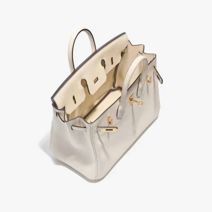 Premium Hermès Replica Birkin 25 Swift Nata GHW - Direct Luxury Fashion - Image 5