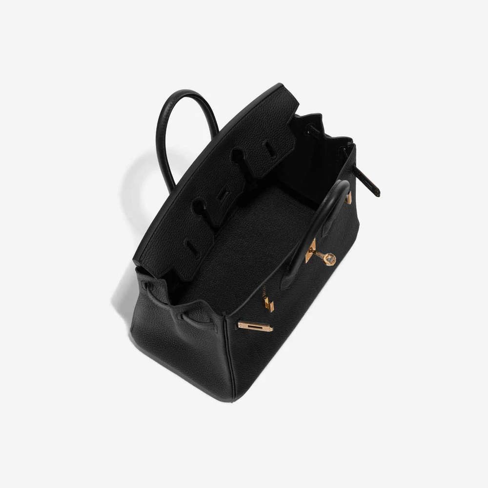 Birkin 25 in Black Togo Leather with Polished Gold Hardware - Image 5