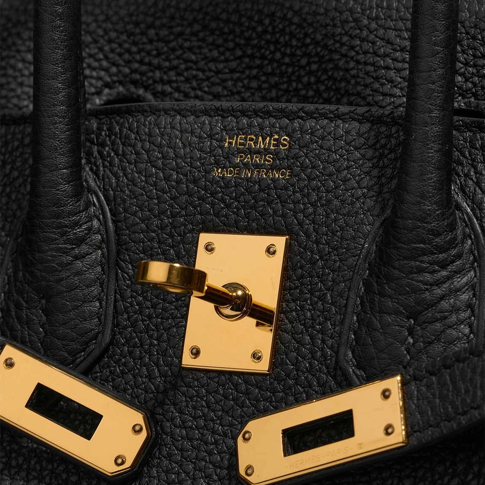 Premium Hermès Replica Birkin 25 Togo Black GHW - Direct Luxury Fashion - Image 6