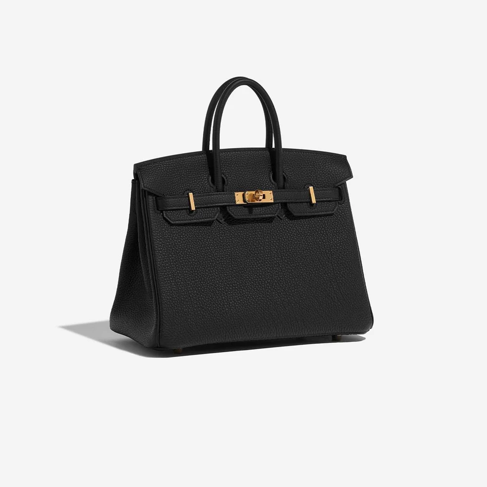 Birkin 25 in Black Togo Leather with Polished Gold Hardware - Image 4