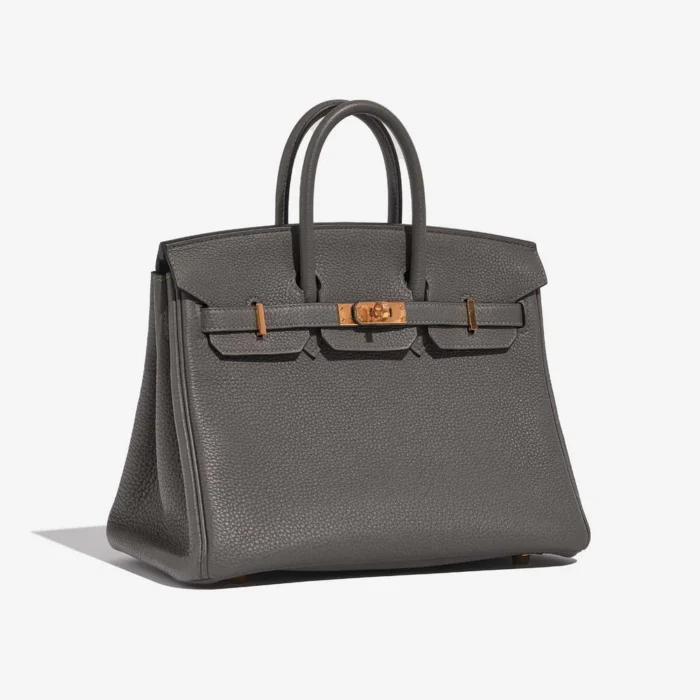 Premium Hermès Replica Birkin 25 Togo Gris Meyer GHW - Direct Luxury Fashion - Image 4