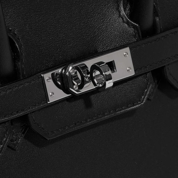 Premium Hermès Replica Birkin 25 Veau Jonathan Black PHW - Direct Luxury Fashion - Image 6