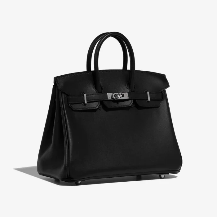Premium Hermès Replica Birkin 25 Veau Jonathan Black PHW - Direct Luxury Fashion - Image 4