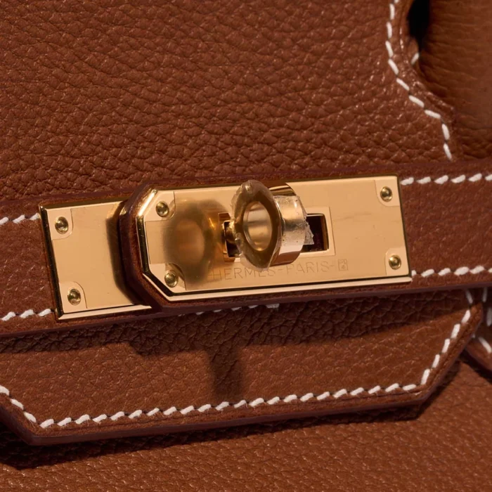 Premium Hermès Replica Birkin 30 Barenia Faubourg Fauve GHW - Direct Luxury Fashion - Image 6