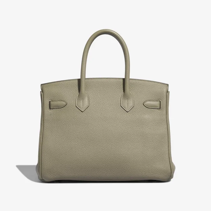 Premium Hermès Replica Birkin 30 Clemence Sauge PHW - Direct Luxury Fashion - Image 2