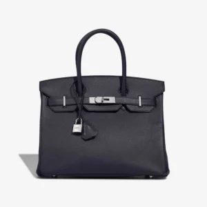 Premium Hermès Replica Birkin 30 Epsom Bleu Indigo PHW - Direct Luxury Fashion