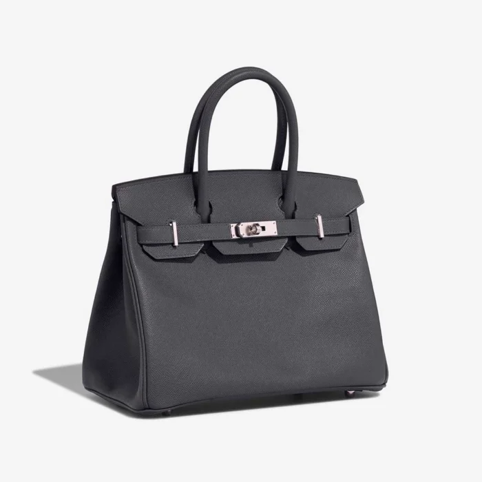Premium Hermès Replica Birkin 30 Epsom Gris Misty PHW - Direct Luxury Fashion - Image 4