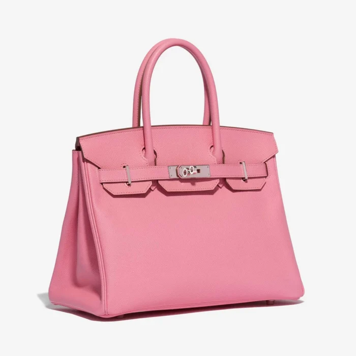 Premium Hermès Replica Birkin 30 Epsom Rose Confetti PHW - Direct Luxury Fashion - Image 4