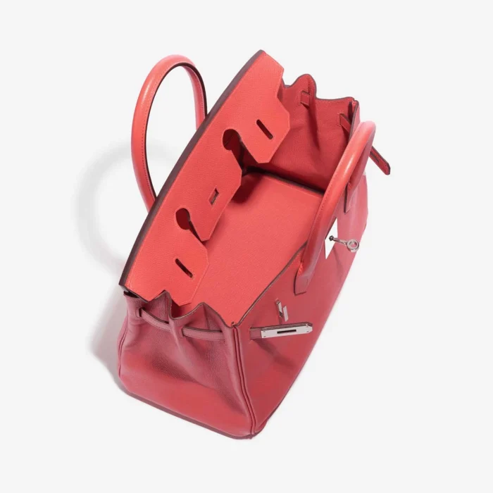Premium Hermès Replica Birkin 30 Epsom Rouge Pivoine PHW - Direct Luxury Fashion - Image 5