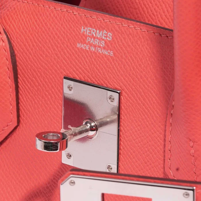 Premium Hermès Replica Birkin 30 Epsom Rouge Pivoine PHW - Direct Luxury Fashion - Image 6