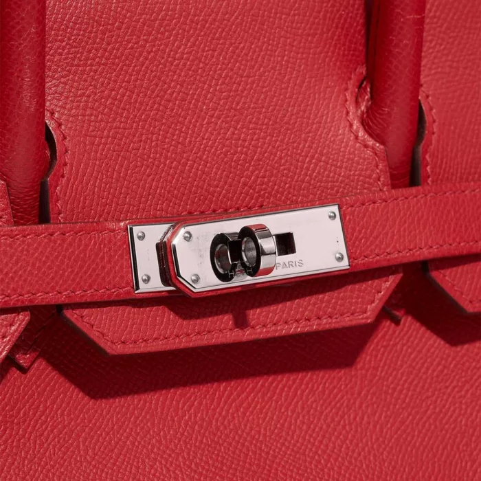 Premium Hermès Replica Birkin 30 Epsom Rouge Vif PHW - Direct Luxury Fashion - Image 5