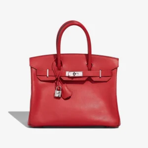 Premium Hermès Replica Birkin 30 Epsom Rouge Vif PHW - Direct Luxury Fashion