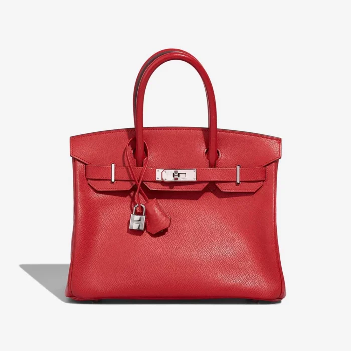 Premium Hermès Replica Birkin 30 Epsom Rouge Vif PHW - Direct Luxury Fashion