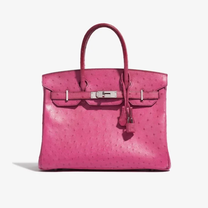Premium Hermès Replica Birkin 30 Ostrich Fuchsia PHW