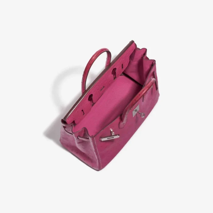 Premium Hermès Replica Birkin 30 Ostrich Fuchsia PHW - Direct Luxury Fashion - Image 5