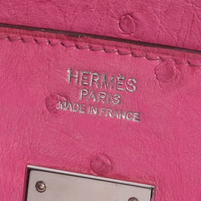 Premium Hermès Replica Birkin 30 Ostrich Fuchsia PHW - Direct Luxury Fashion - Image 6