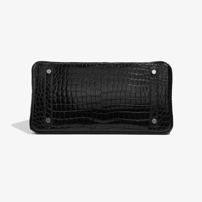 Premium Hermès Replica Birkin 30 Porosus Crocodile Black WGDHW - Direct Luxury Fashion - Image 3