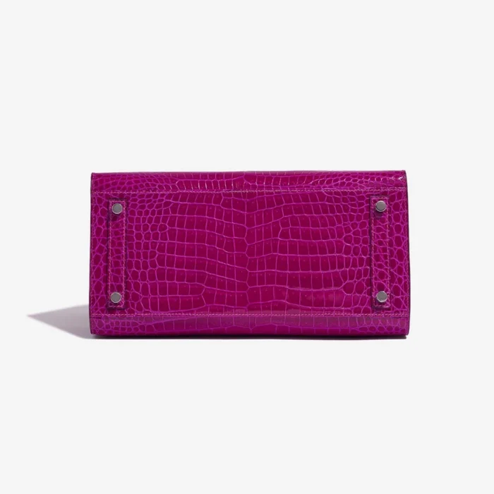 Premium Hermès Replica Birkin 30 Porosus Crocodile Rose Pourpre PHW - Direct Luxury Fashion - Image 3