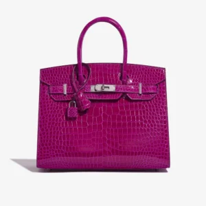Premium Hermès Replica Birkin 30 Porosus Crocodile Rose Pourpre