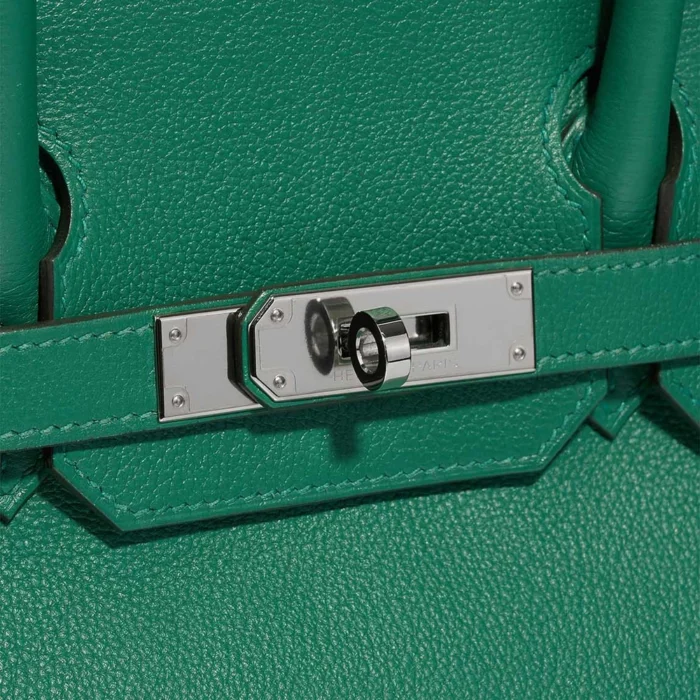 Premium Hermès Replica Birkin 30 Taurillon Clemence Vert Vertigo PHW - Direct Luxury Fashion - Image 7
