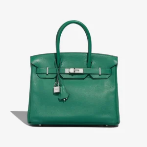 Premium Hermès Replica Birkin 30 Taurillon Clemence Vert Vertigo PHW - Direct Luxury Fashion