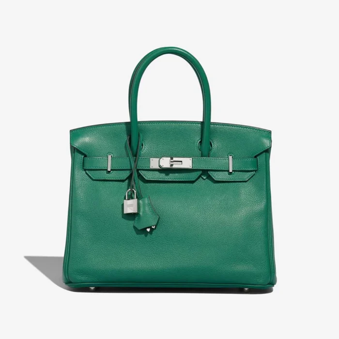 Premium Hermès Replica Birkin 30 Taurillon Clemence Vert Vertigo PHW - Direct Luxury Fashion