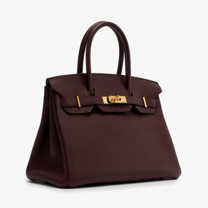 Premium Hermès Replica Birkin 30 Togo Bordeaux GHW - Direct Luxury Fashion - Image 3