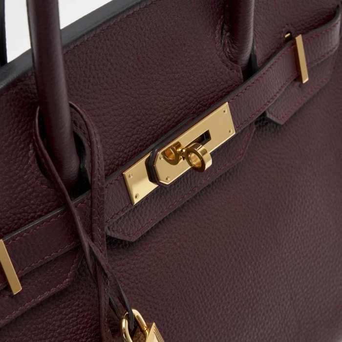 Premium Hermès Replica Birkin 30 Togo Bordeaux GHW - Direct Luxury Fashion - Image 6