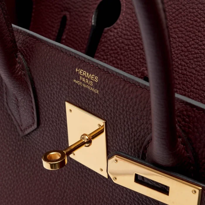 Premium Hermès Replica Birkin 30 Togo Bordeaux GHW - Direct Luxury Fashion - Image 5