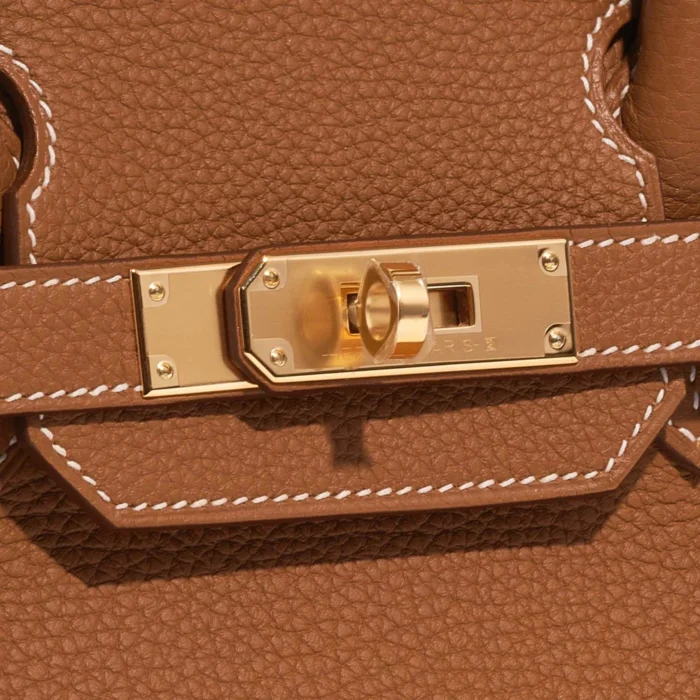 Premium Hermès Replica Birkin 30 Togo Gold GHW - Direct Luxury Fashion - Image 7