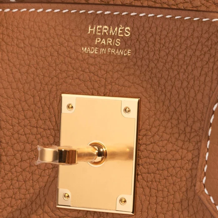 Premium Hermès Replica Birkin 30 Togo Gold GHW - Direct Luxury Fashion - Image 6