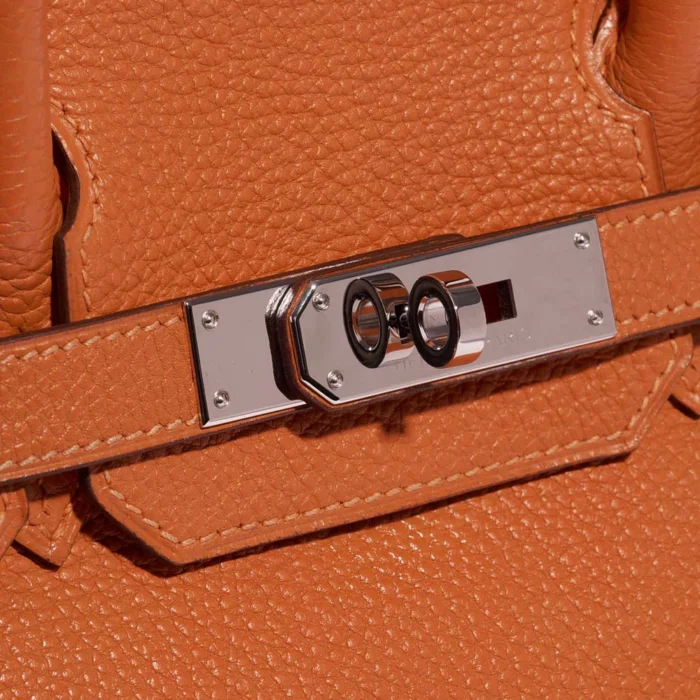 Premium Hermès Replica Birkin 30 Togo Orange PHW - Direct Luxury Fashion - Image 6