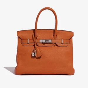 Premium Hermès Replica Birkin 30 Togo Orange PHW | DLF