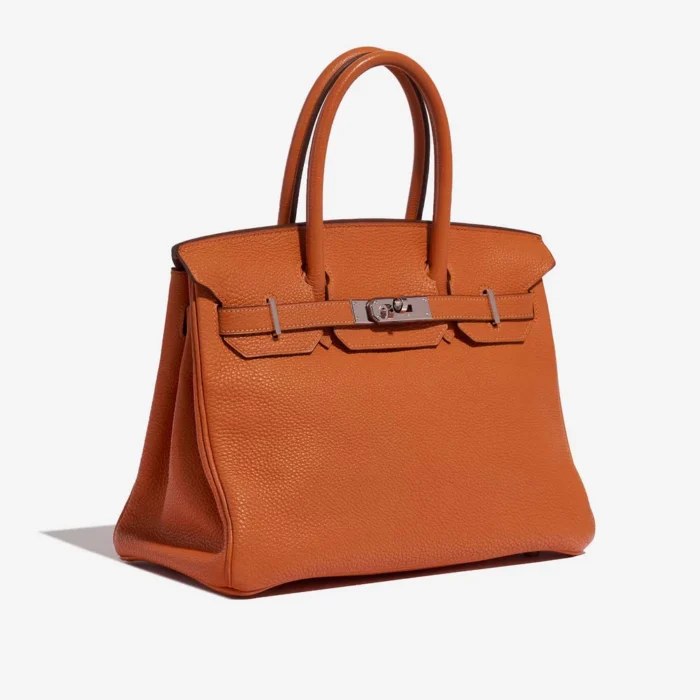 Premium Hermès Replica Birkin 30 Togo Orange PHW - Direct Luxury Fashion - Image 4