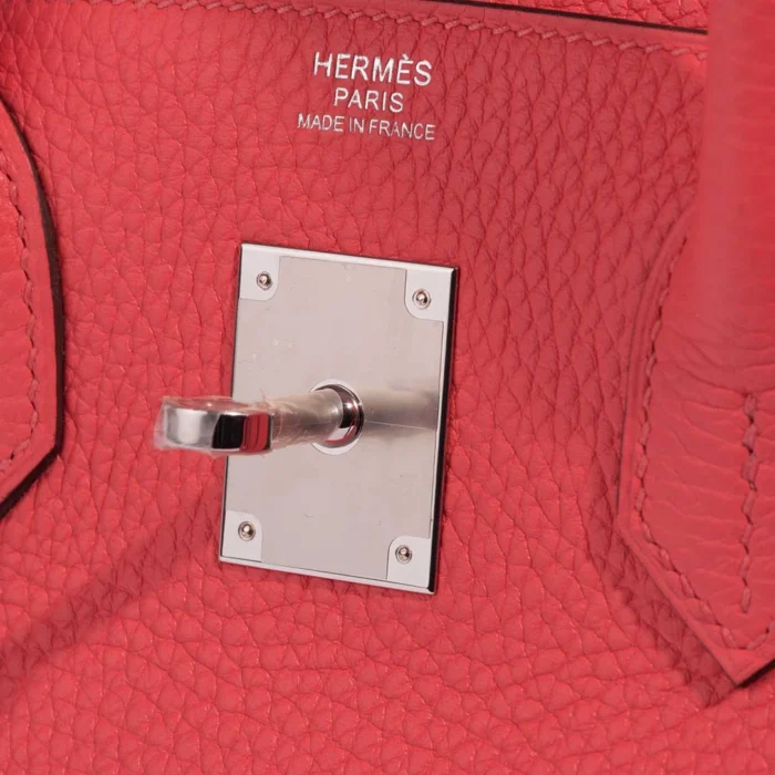 Premium Hermès Replica Birkin 30 Togo Rose Jaipur PHW - Direct Luxury Fashion - Image 5