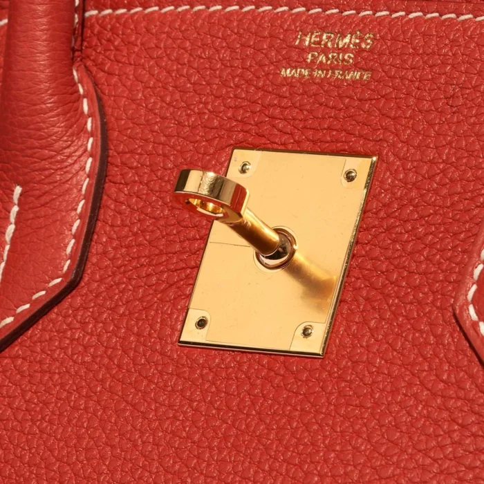 Premium Hermès Replica Birkin 30 Togo Rouge Sanguine GHW - Direct Luxury Fashion - Image 5