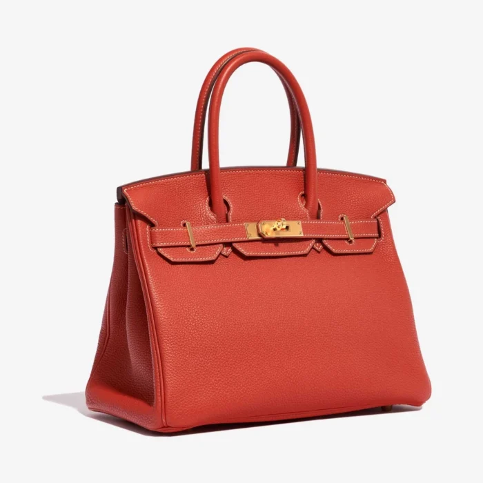 Premium Hermès Replica Birkin 30 Togo Rouge Sanguine GHW - Direct Luxury Fashion - Image 3