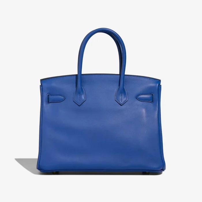 Premium Hermès Replica Birkin 30 Veau Jonathan Bleu de France GHW - Direct Luxury Fashion - Image 2