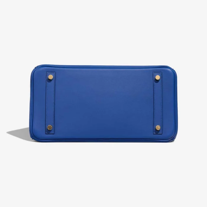 Premium Hermès Replica Birkin 30 Veau Jonathan Bleu de France GHW - Direct Luxury Fashion - Image 3