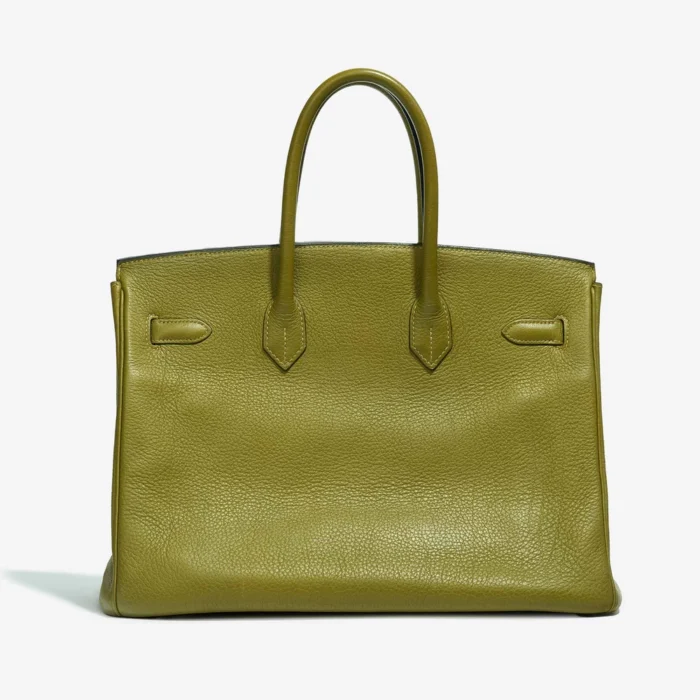 Premium Hermès Replica Birkin 35 Buffalo Sindhu Vert Chartreuse PHW - Direct Luxury Fashion - Image 2