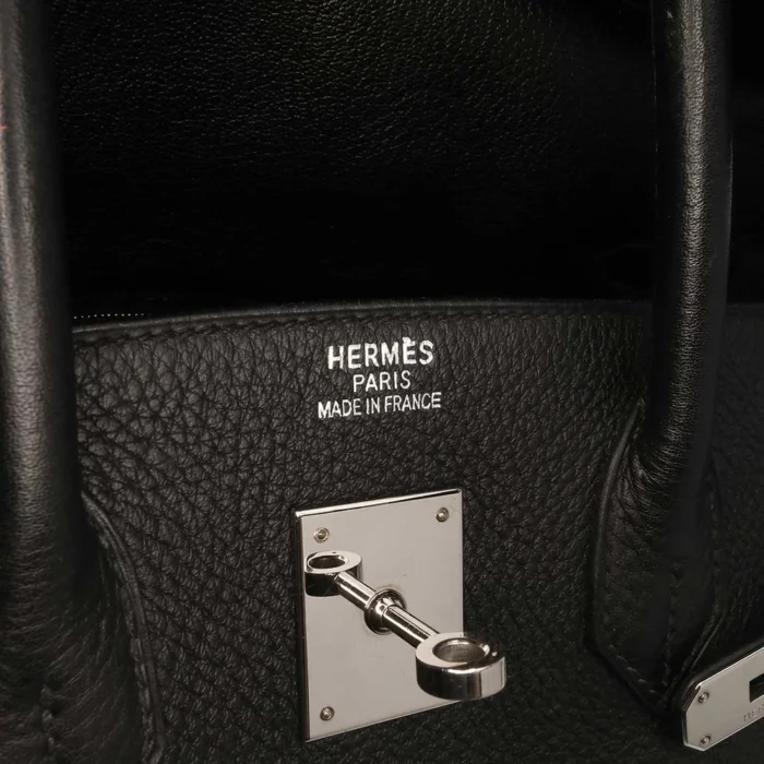 Premium Hermès Replica Birkin 35 Clemence Black PHW - Direct Luxury Fashion - Image 5