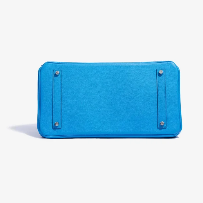 Premium Hermès Replica Birkin 35 Epsom Blue Frida PHW - Direct Luxury Fashion - Image 3