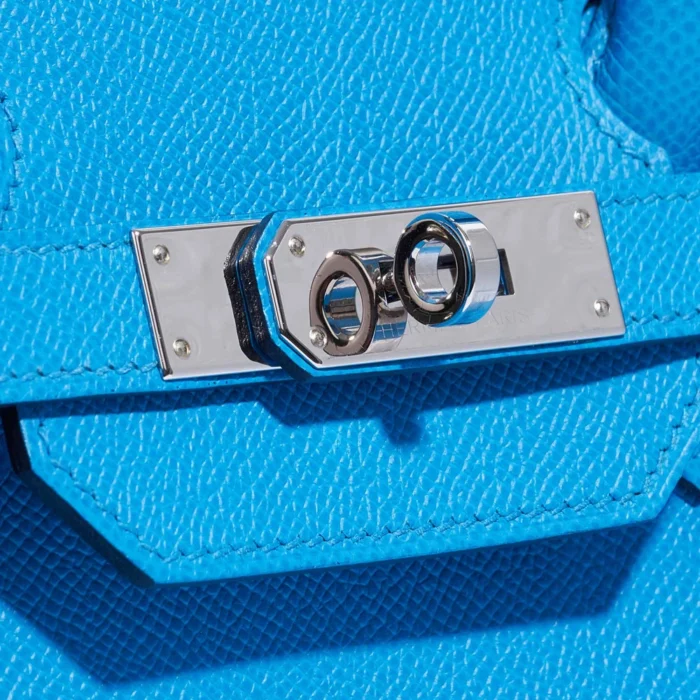 Premium Hermès Replica Birkin 35 Epsom Blue Frida PHW - Direct Luxury Fashion - Image 7
