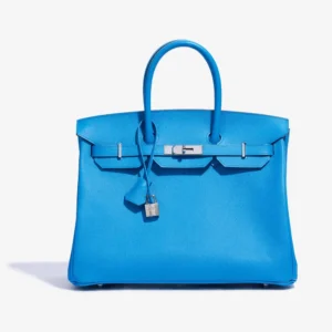 Premium Hermès Replica Birkin 35 Epsom Blue Frida PHW